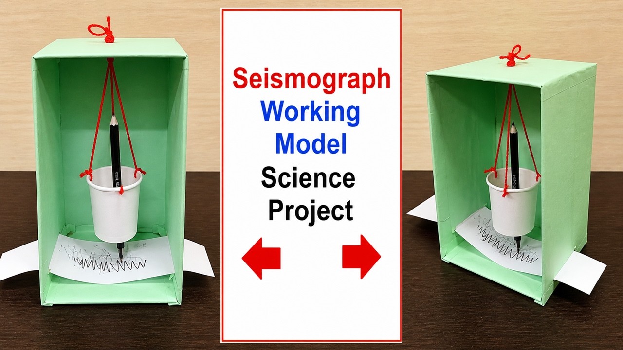seismograph working model science project exhibition - earthquake recorder - diypandit | DIY pandit