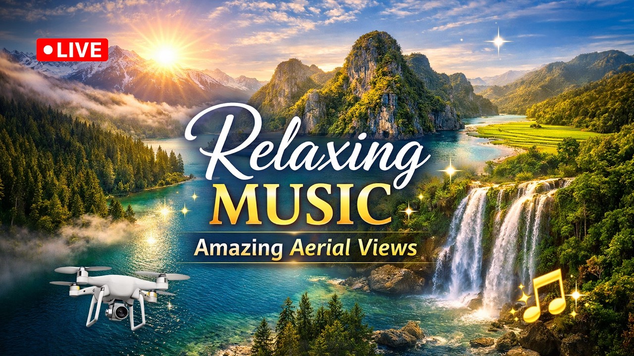 🌄 Peaceful Music for Relaxation 🌿 Amazing Aerial Views of the World’s Beautiful Places