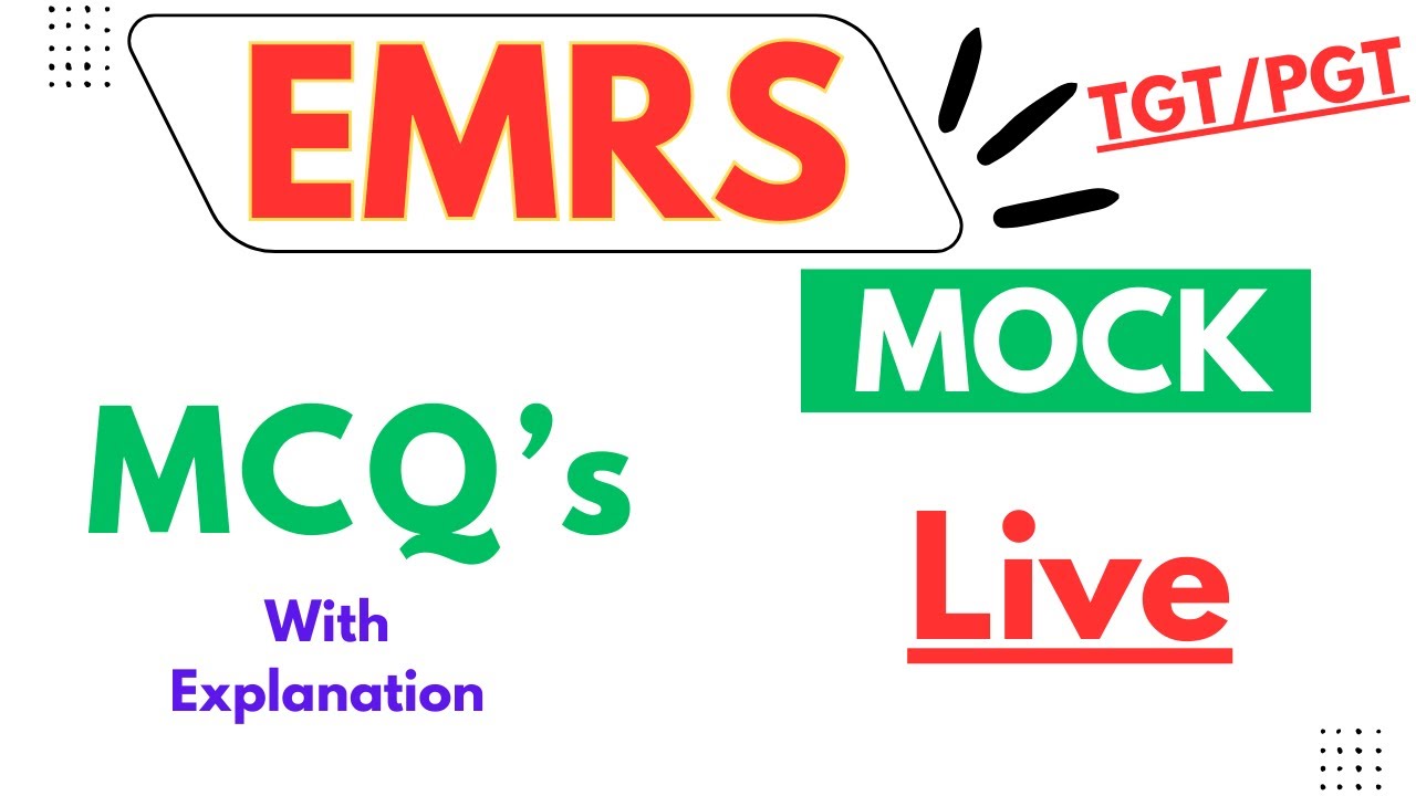 Live ! EMRS Mains Mock-2 | CS TGT/PGT |