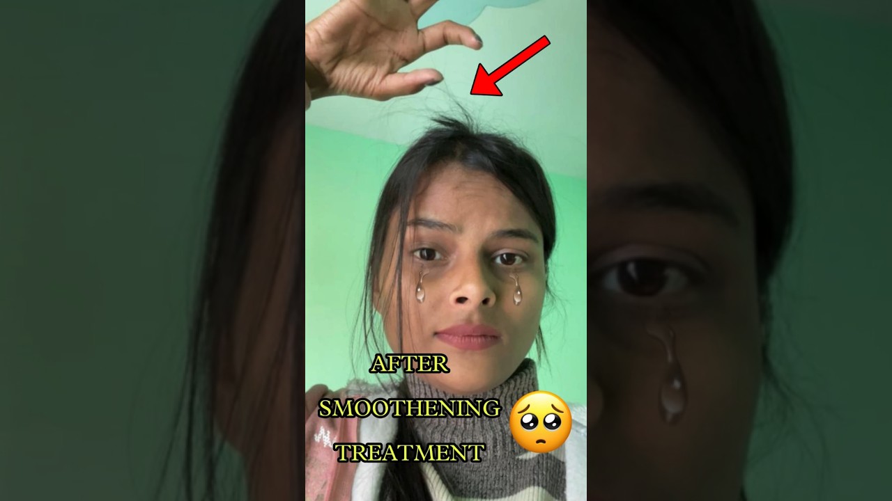 my hairs after smoothening #minivlog #100 #smoothening #hairfall #day23