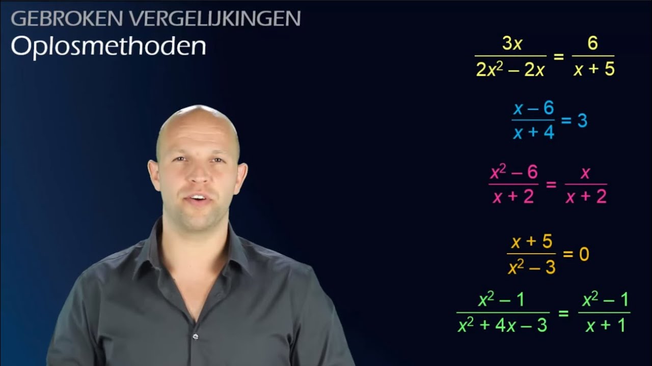 Hoe los je een gebroken vergelijking op? - Alle oplosmethoden (havo/vwo B) - WiskundeAcademie