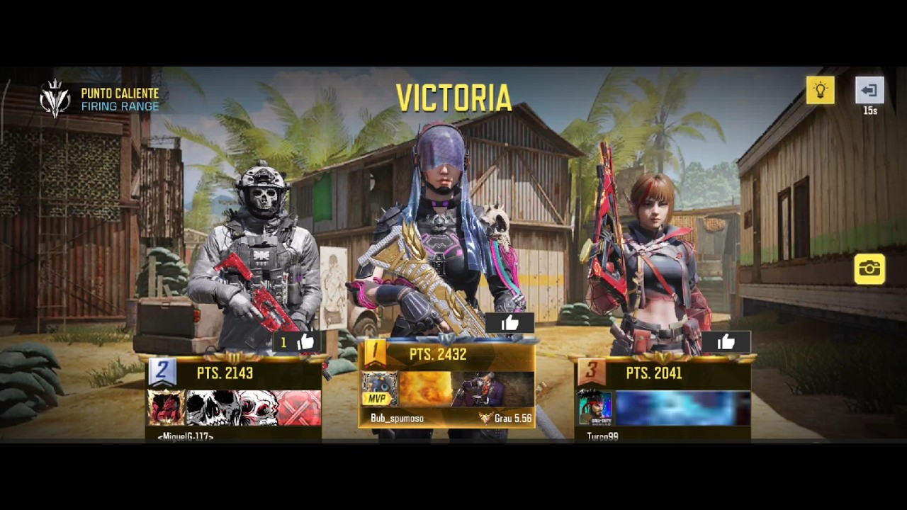 partida igualada en la nueva temporada de call of duty mobile de punto caliente en firing range