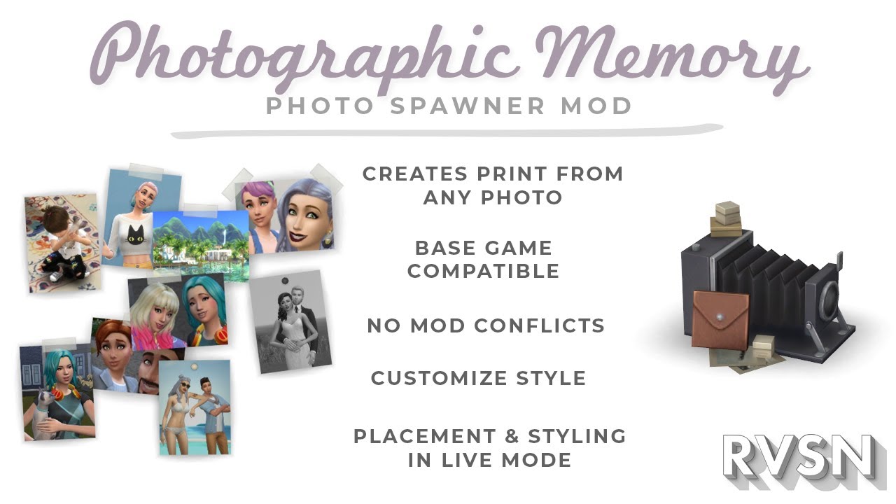 Photographic Memory  Sims 4 Photo Spawner Mod