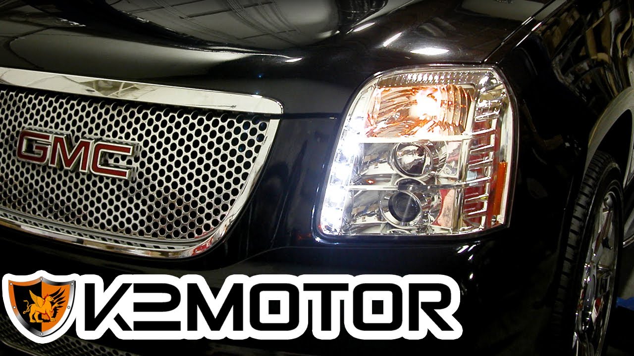 K2 MOTOR INSTALLATION VIDEO: 2007-2010 CHEVY DENALI GMC YUKON PROJECTOR HEAD LIGHTS