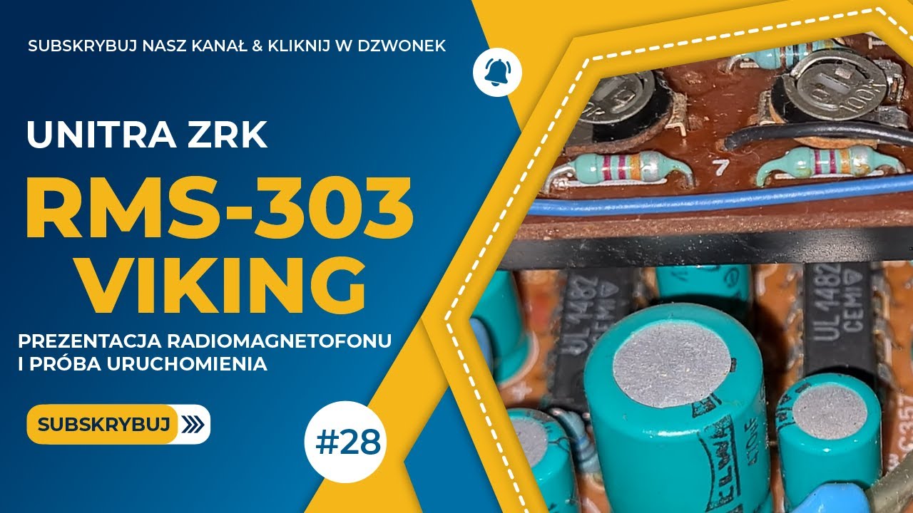 Unitra ZRK RMS 303 VIKING - Prezentacja, uruchomienie oraz wnętrze radiomagnetofonu [F/28]