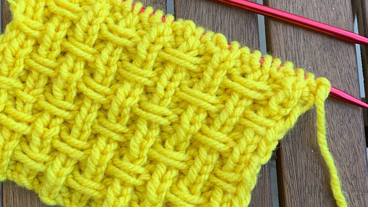 Şişle Hasır (Sepet) Modeli / Knitting Tutorial