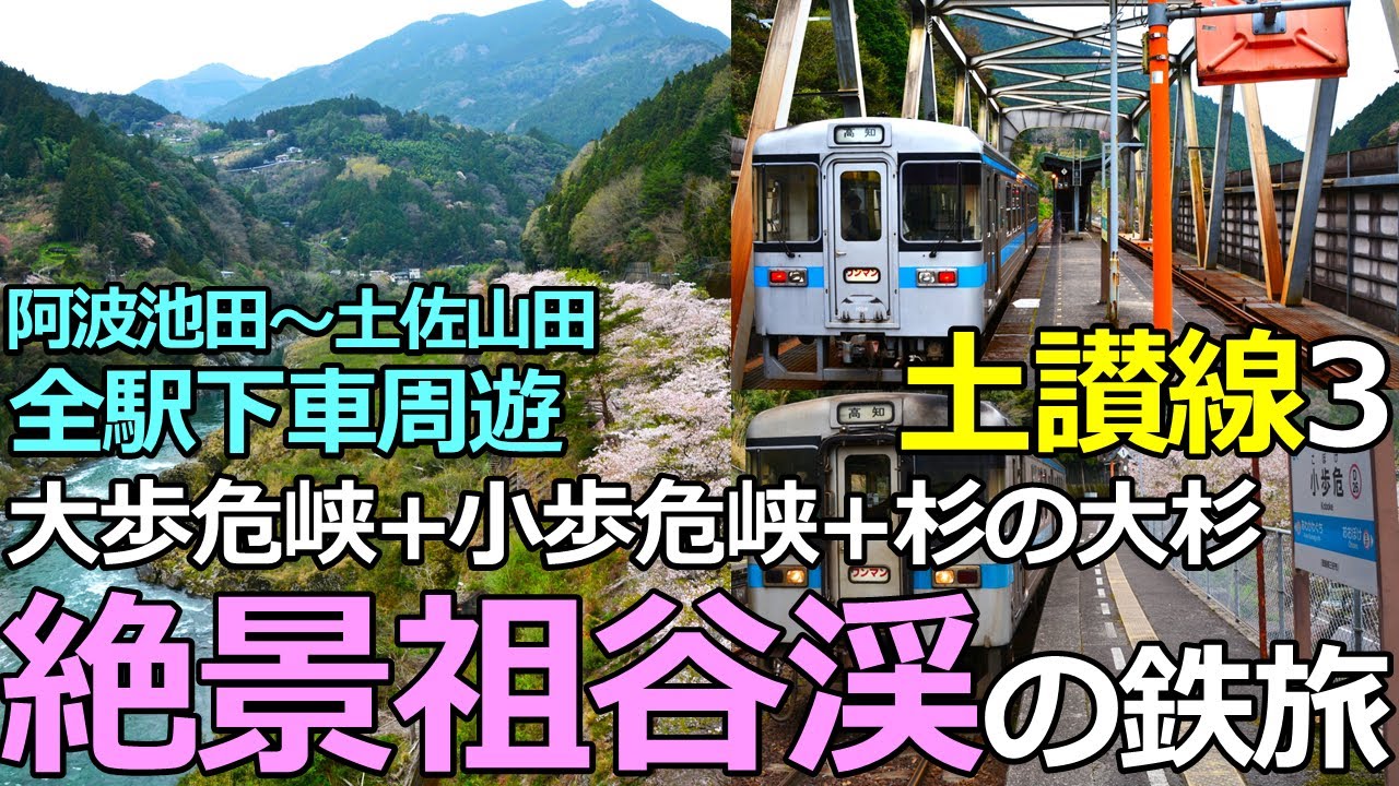 【土讃線3】絶景！祖谷渓の鉄旅　阿波池田～土佐山田間全16駅下車周遊