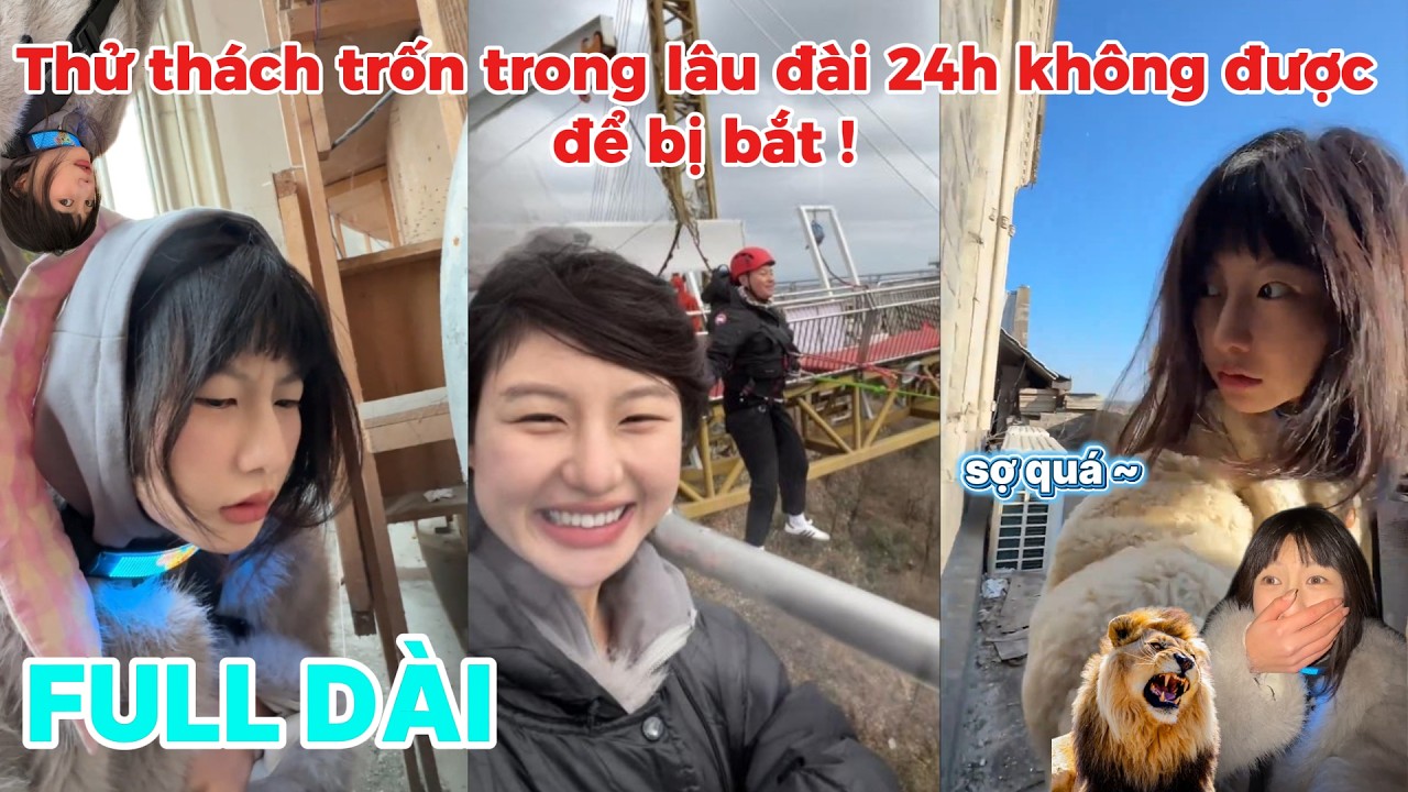 FULL DÀI | Thử thách trốn trong lâu đài 24h không được để bị bắt #anthanchithuat #mớinhất #fulldai