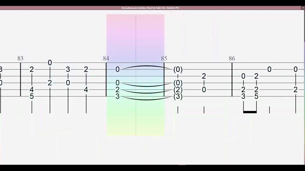 Колыбельная - lullaby (Rauf & Faik) Guitar tab
