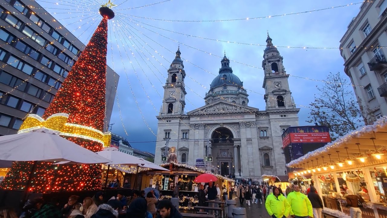 HUNGARY BUDAPEST CENTRAL MARKET HALL, ST STEPHEN BASILICA, NOV_17_2025