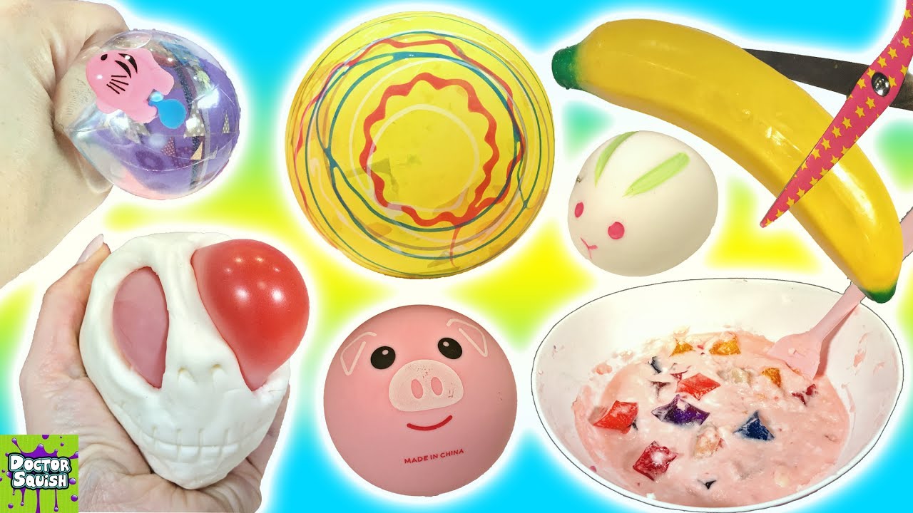 What's Inside Squishy Toys! Squishy Smoothie Mixing!  Doctor Squish