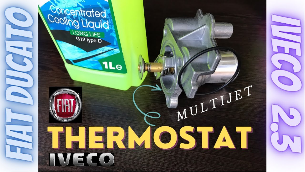 Fiat Ducato 2.3 Multijet F1A Iveco engine replaced thermostat,byttet termostat,thermostaat vervangen