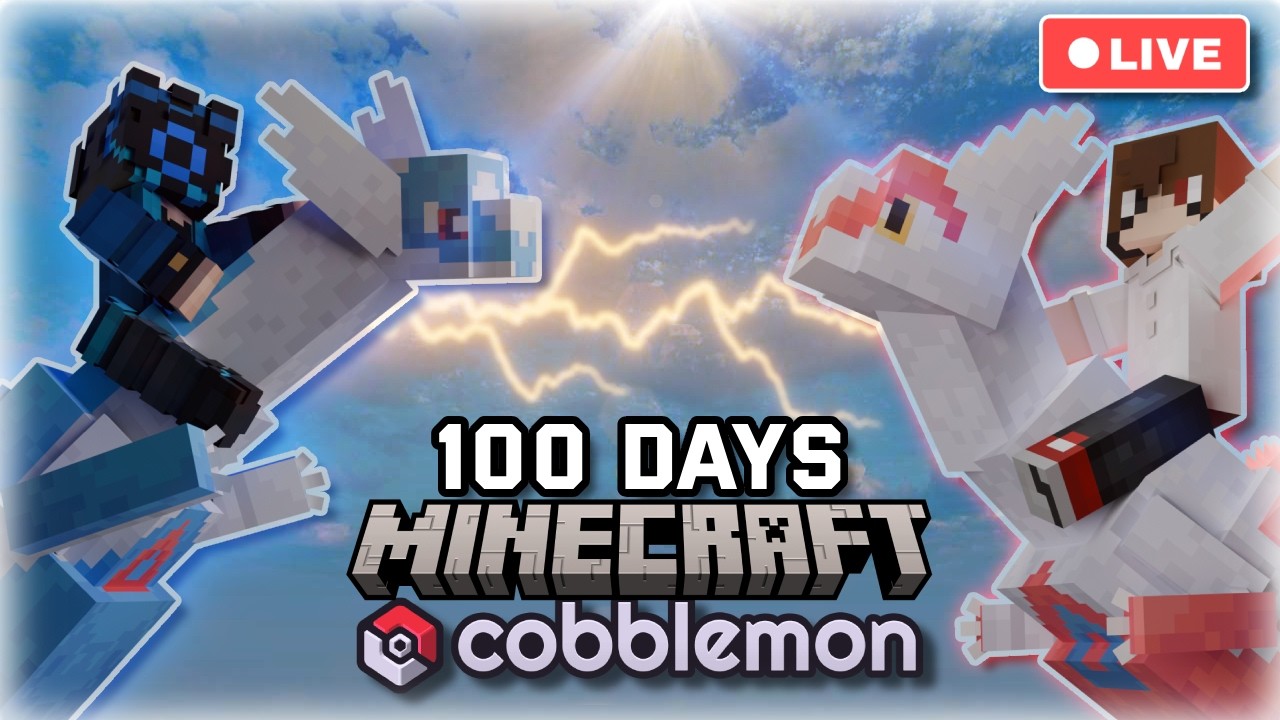 🔴LIVE - Cobblemon 100 Days Nuzlocke VS My Rival | Minecraft Cobblemon