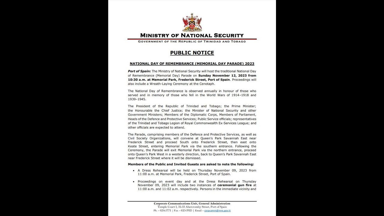 National Day Of Remembrance (Memorial Day) Parade 2023