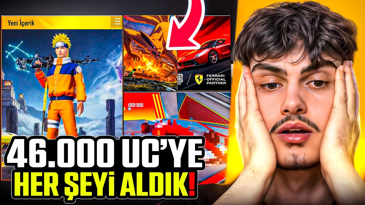 46K UC😯! YENİ 8 SEVİYE AUG VE FERRARİ'Yİ ALDIM! | PUBG MOBILE