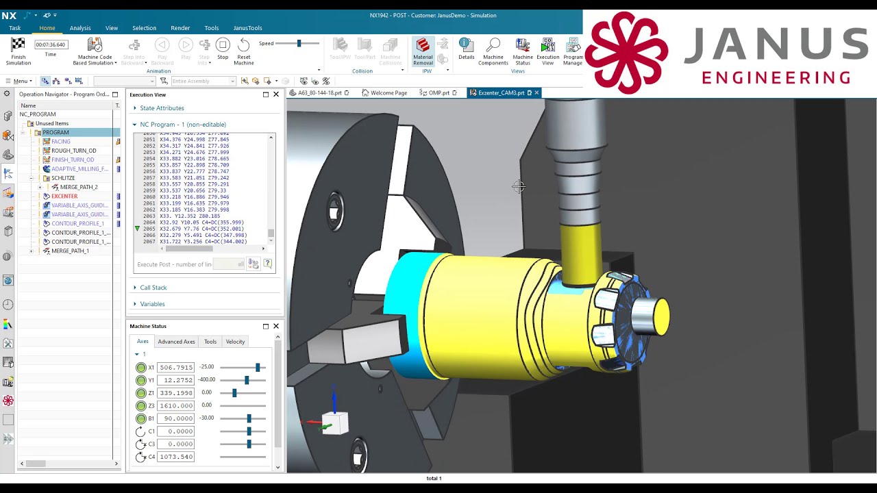 Eccenter on aTurnMill Machine CTX Gamma 1250