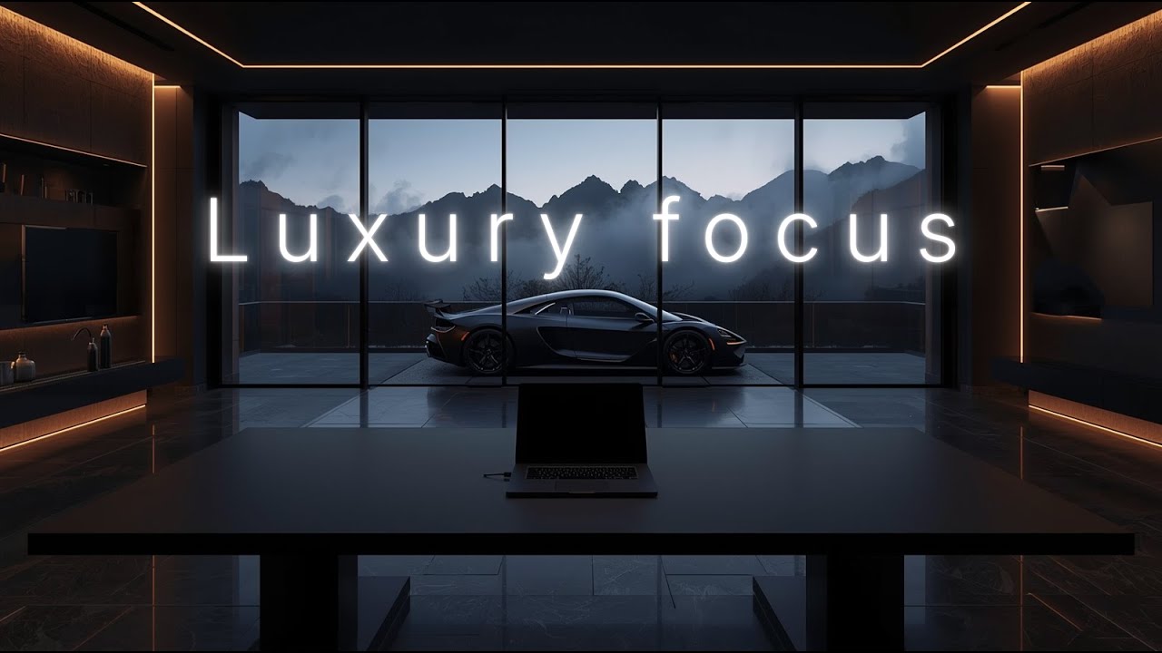 Deep Focus Music for Work & Study | Dark Luxury Productivity Room | Concentration & Deep Work
