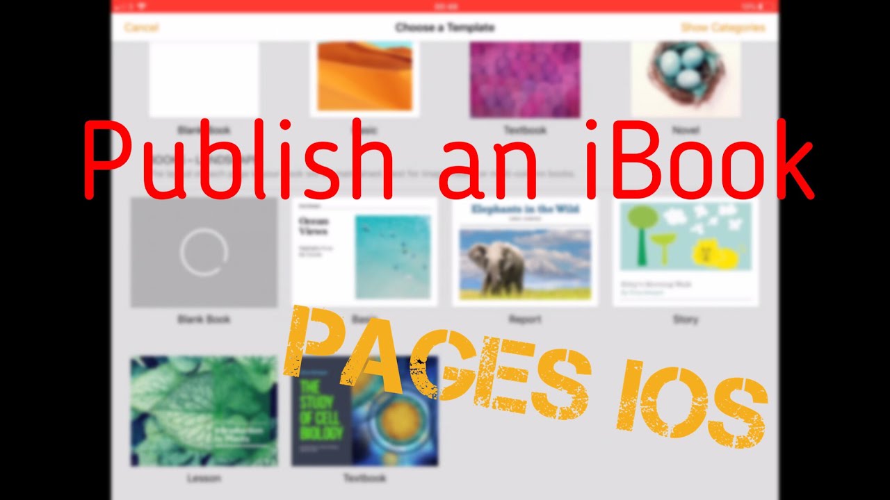 How to make an iBook in Pages iOS