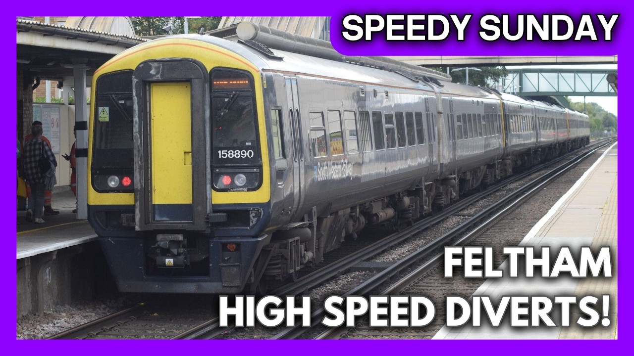 Speedy Sunday #1: Speedy Sunday at Feltham | SWR Diverts Flying Through at Full Power! ⚡🚆
