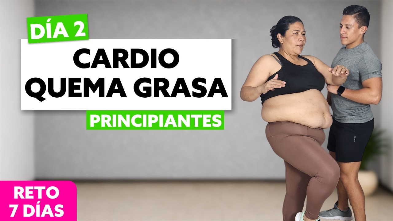 😱 D&Iacute;A 2 | RETO Cardio Para PRINCIPIANTES | Ejercicios Para BAJAR DE Peso | Reto 7 DIAS Cardio