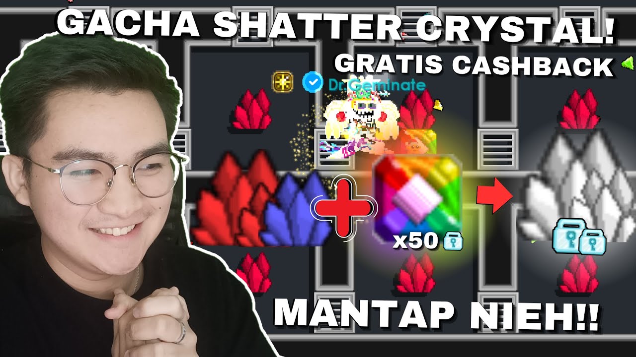 GACHA PROFIT SHATTER CRYSTAL!! PANEN GRATIS WHITE CRYSTAL?! | Growtopia 2025