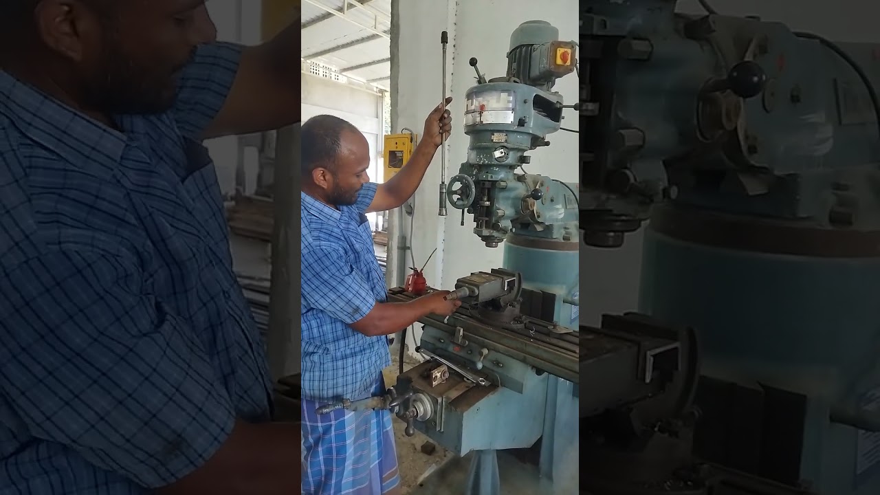 how to change collet / Drill bit in  HMT MTR milling machine - 50 years old hmt  machine