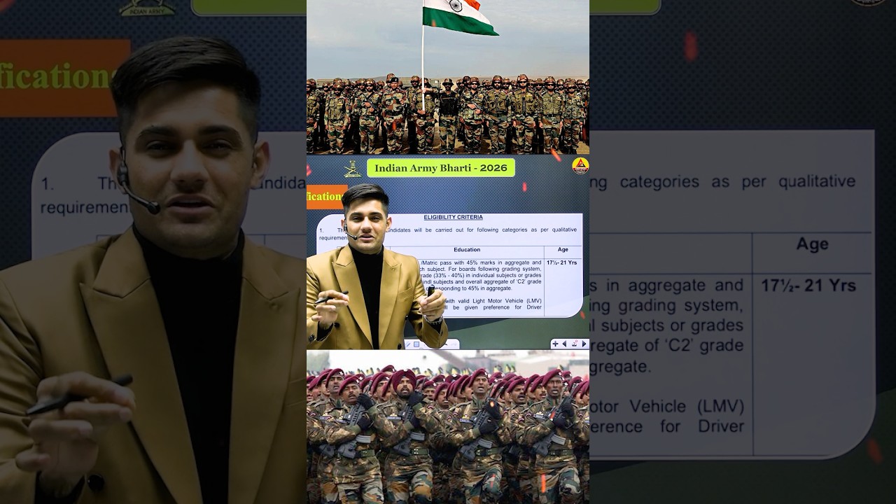 Army New Vacancy 2026 | Army GD Qualification | Army New Age Limit 2026 #shortvideo #armystudy