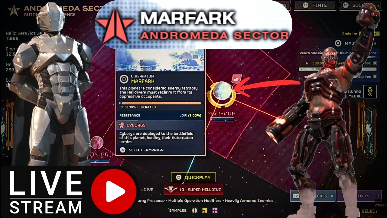 🔴LIVE - HELLDIVERS 2⚡DIVING FOR DEMOCRACY!⚡LIBERATING MARFARK