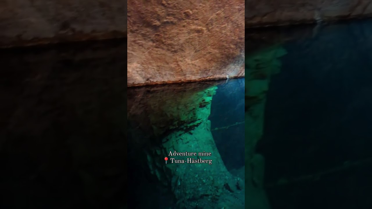 Magical Adventure mine in Tuna H&auml;stberg. Swim 80 m below ground 🌸🎶 #sweden #travel #adventure #magic