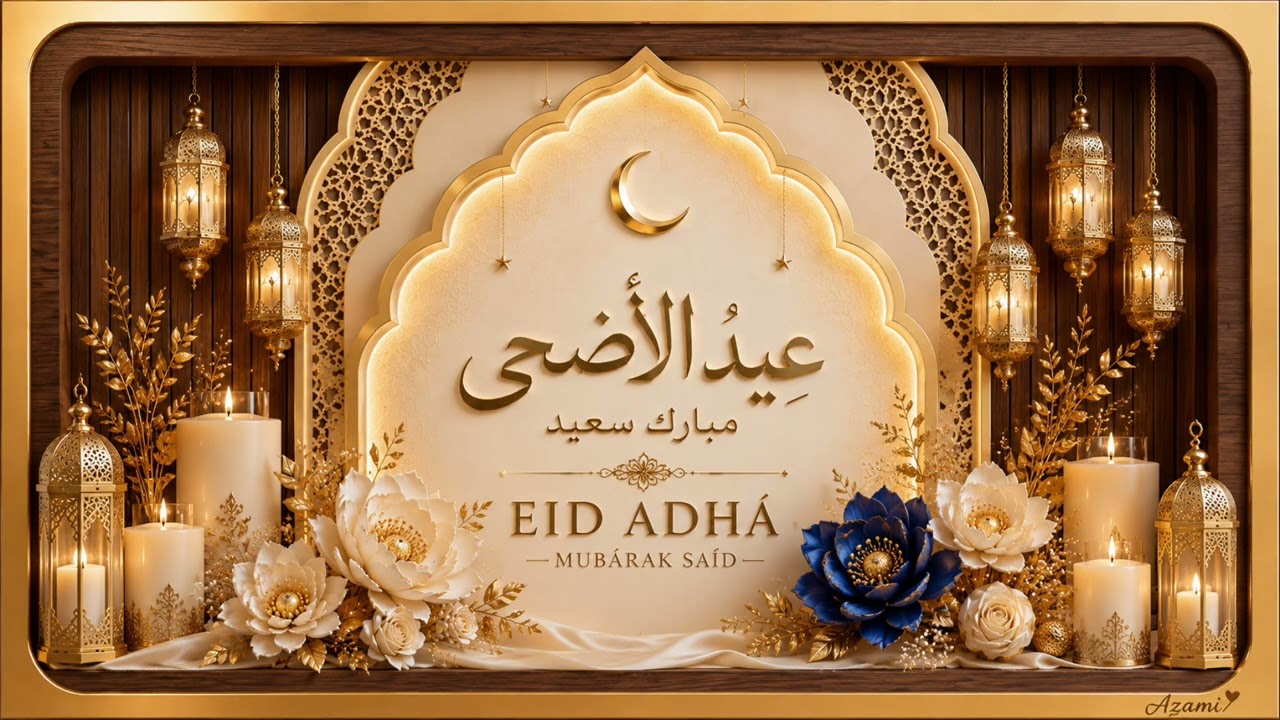 EID AL ADHA MUBARAK 🌙 2 Hours Arabic Ambience for Frame TV | Oriental Music & Islamic Decor 4K طابلو