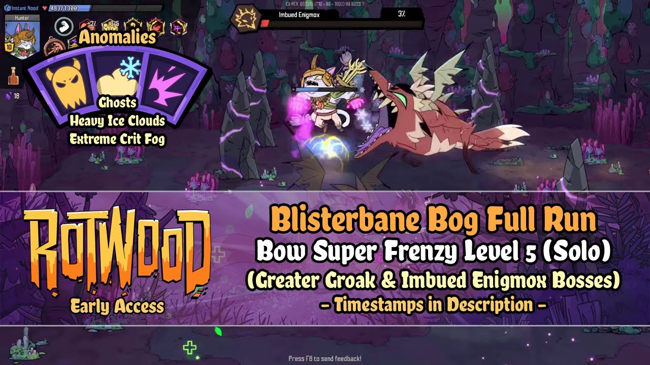 Rotwood Early Access - Blisterbane Bog [Bow Super Frenzy 5] Solo Run (Imbued Enigmox Boss)