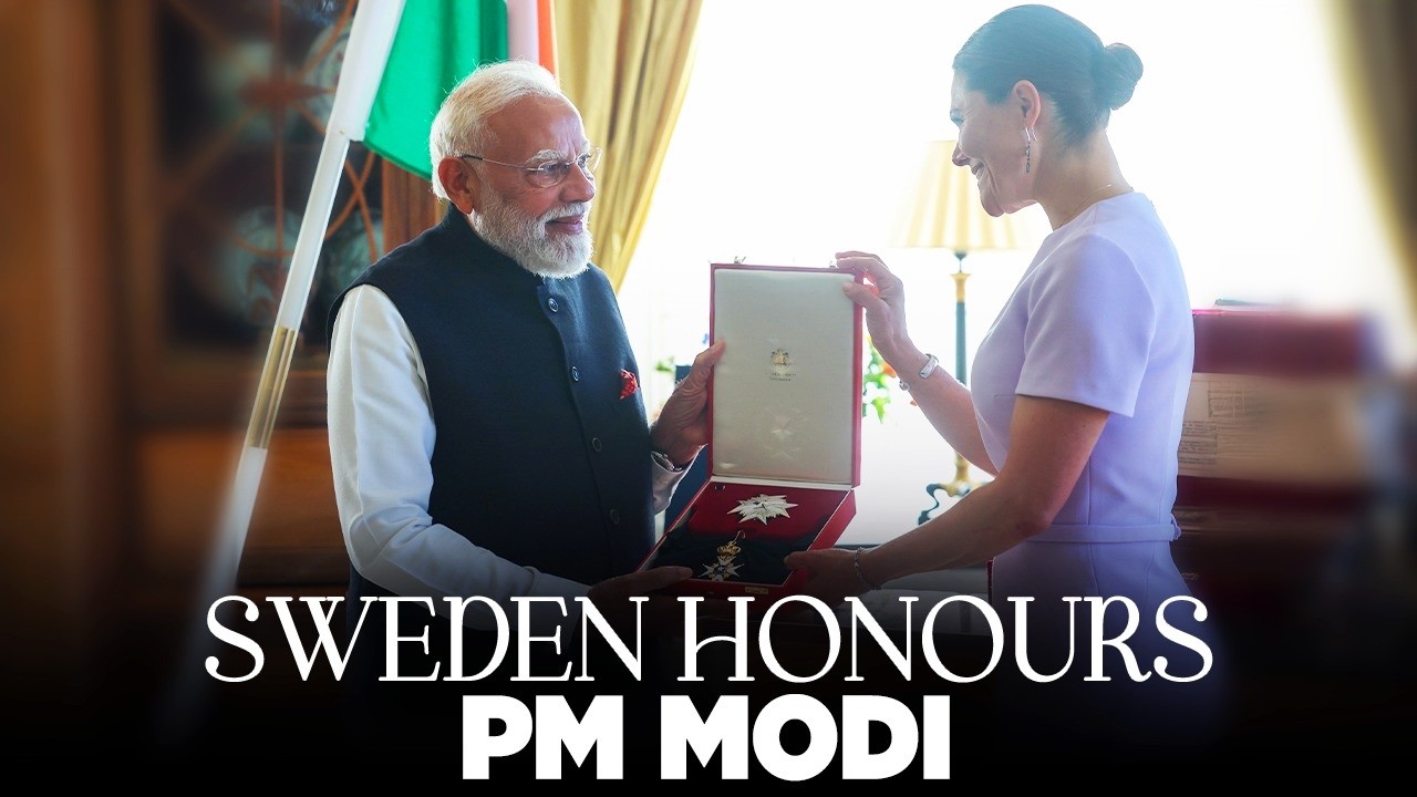 LIVE: PM Modi honoured with Sweden's prestigious Royal Order of the Polar Star