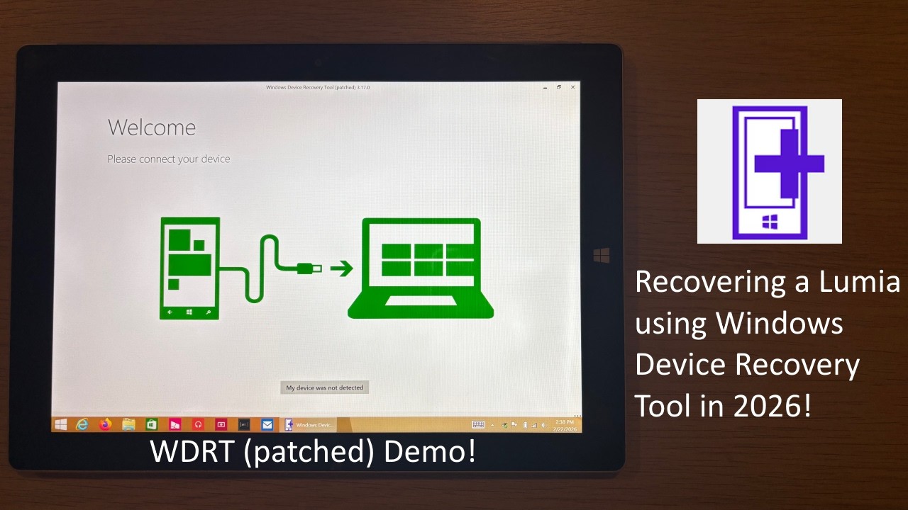 Restoring a Lumia from the dead! 'Windows Device Recovery Tool (patched)' Demo