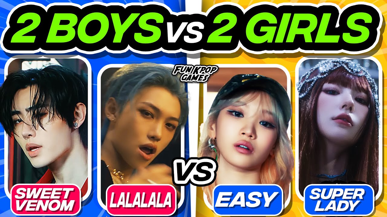 [FIRST EVER] 2 BOYS vs 2 GIRLS: SAVE ONE DROP ONE: KPOP SONG TEAMS - FUN KPOP GAMES 2024