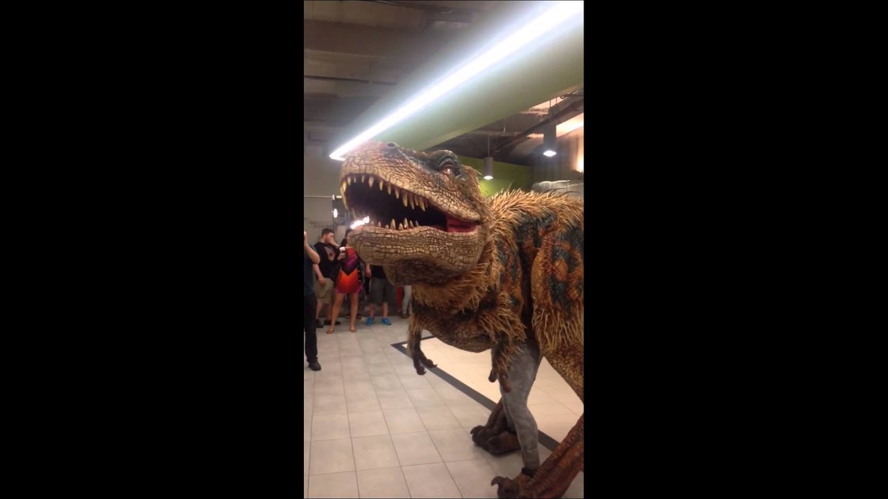 Hilarious dinosaur prank in Groupon's office