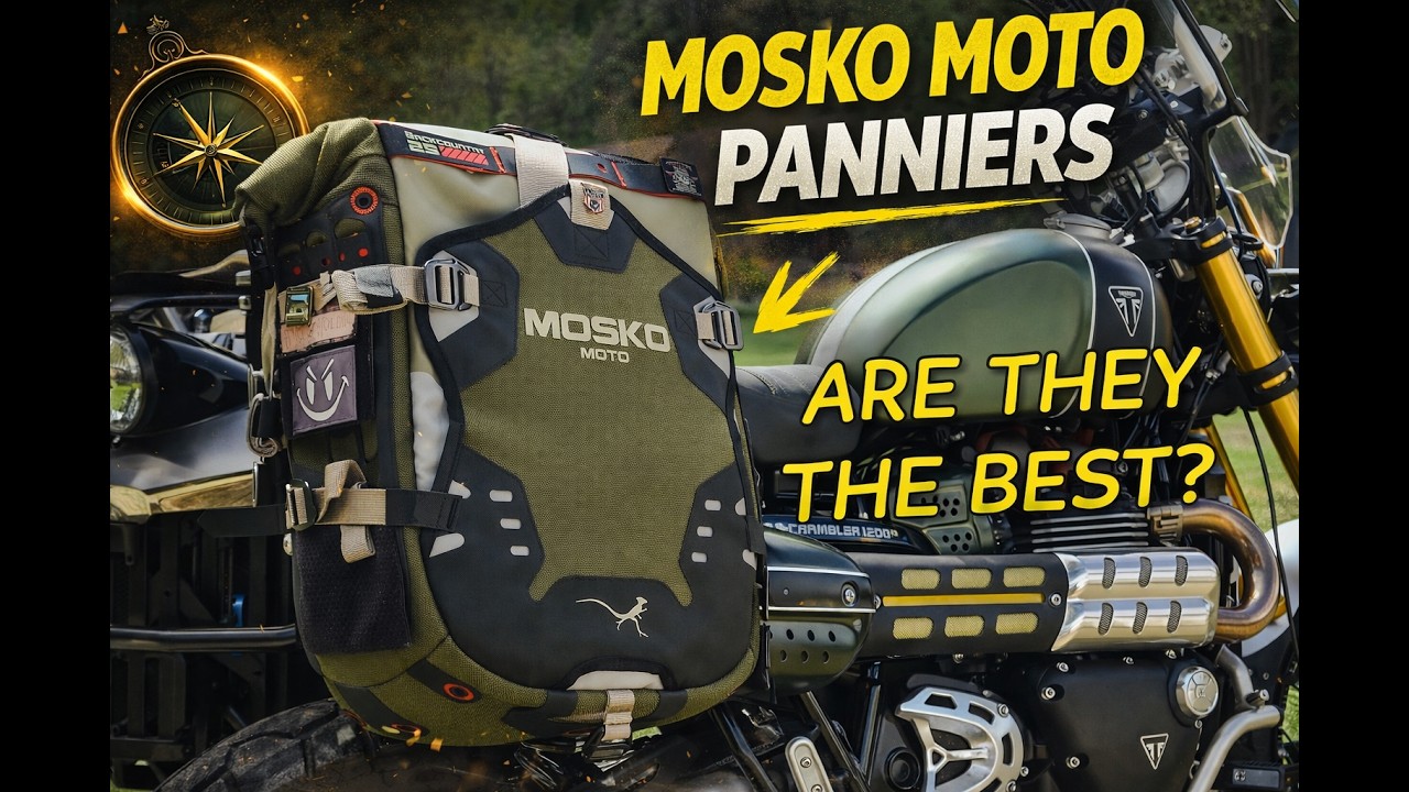The best luggage option for a Triumph Scrambler?? Mosko Moto Backcountry mounted on Unit Garage rack