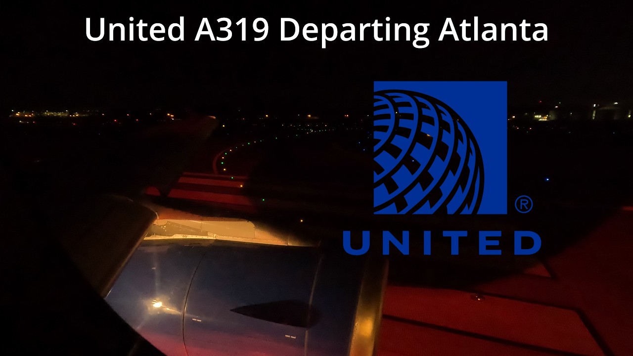United A319 Early morning departure from Atlanta (ATL)