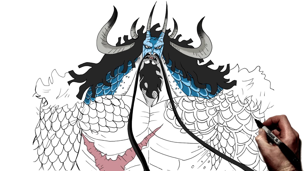 How To Draw Kaido (Hybrid Form) | Step By Step | One Piece