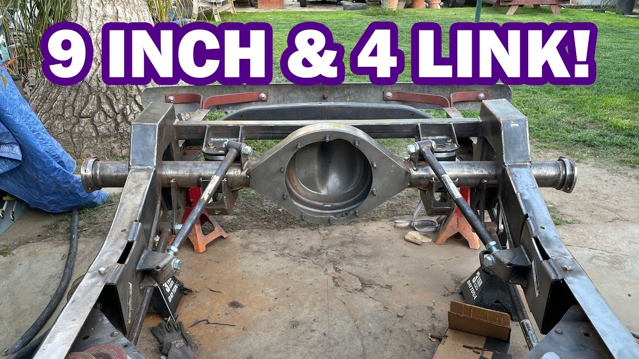 53 Chevy 3100 PT. 2 Ford 9 Inch 4 Link Suspension Step Notch and Bags!