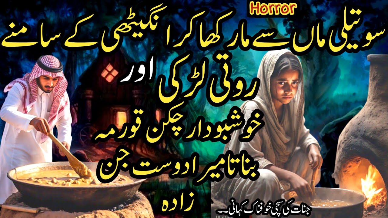 Soteli Maa Sy Mar Kha K Angeethi K Samny Roti Larki Or Khusboo Dar Chicken Qorma Bnata Mera Dost Jin