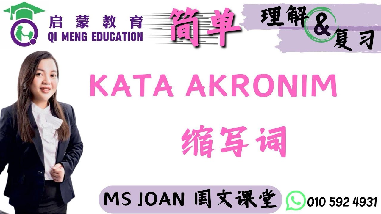 Morfologi @ Kata Akronim（略缩词 / 缩写词）