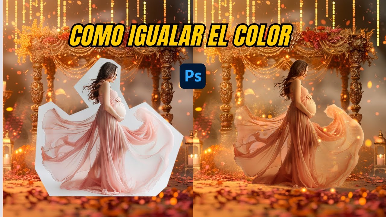 🎨Cómo igualar color e iluminación perfectamente en otra imagen |Tutorial Photoshop