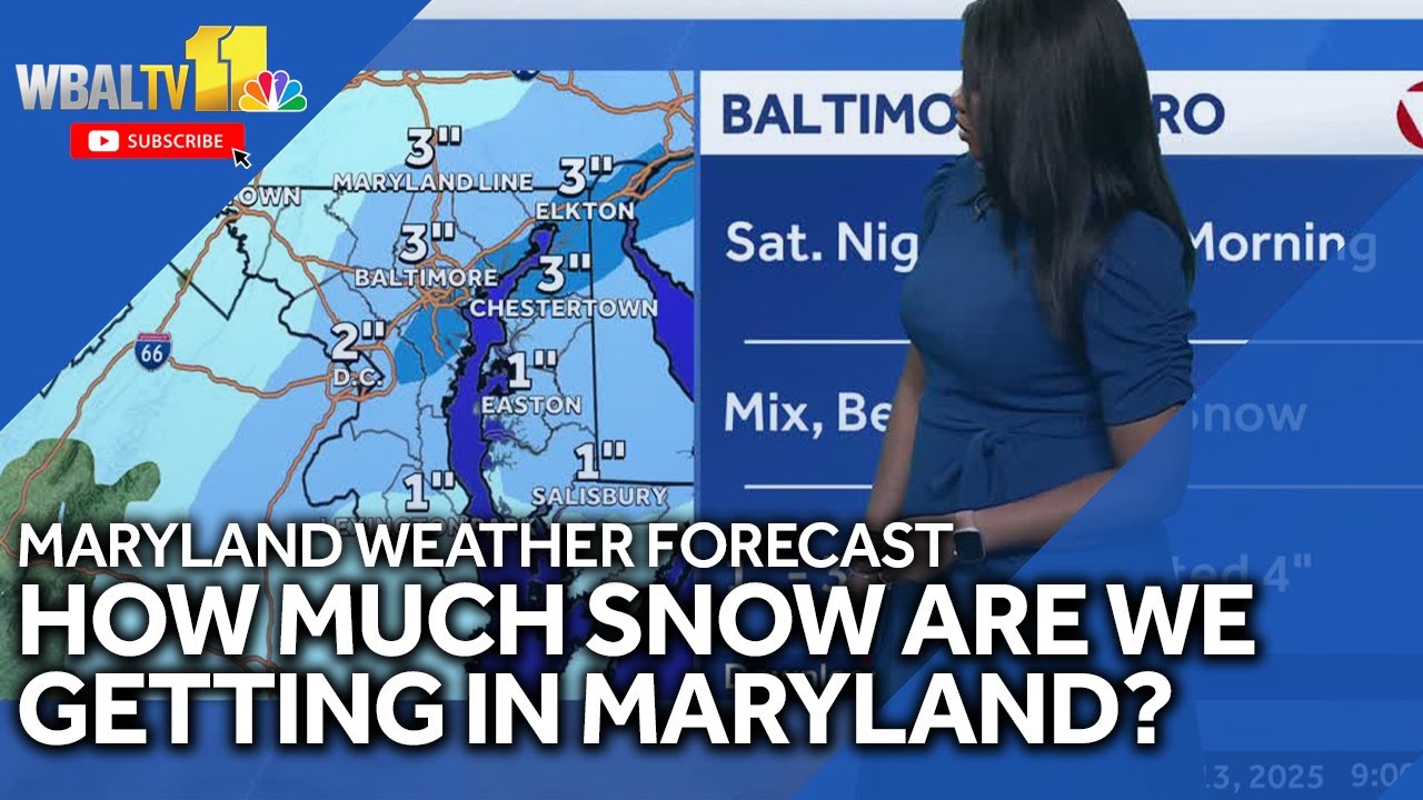 Dalencia updates snow total map for Maryland