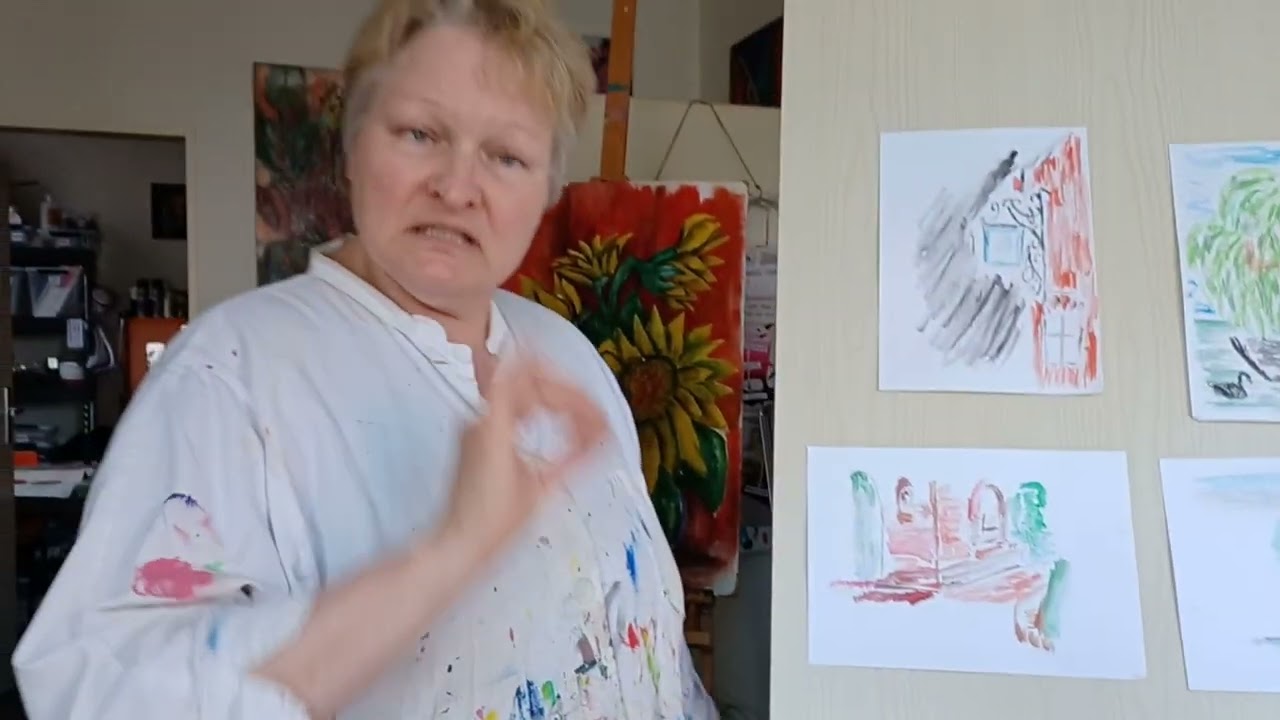 Kunst auf R&auml;dern: Malen idyllischer Winkel in  Jever