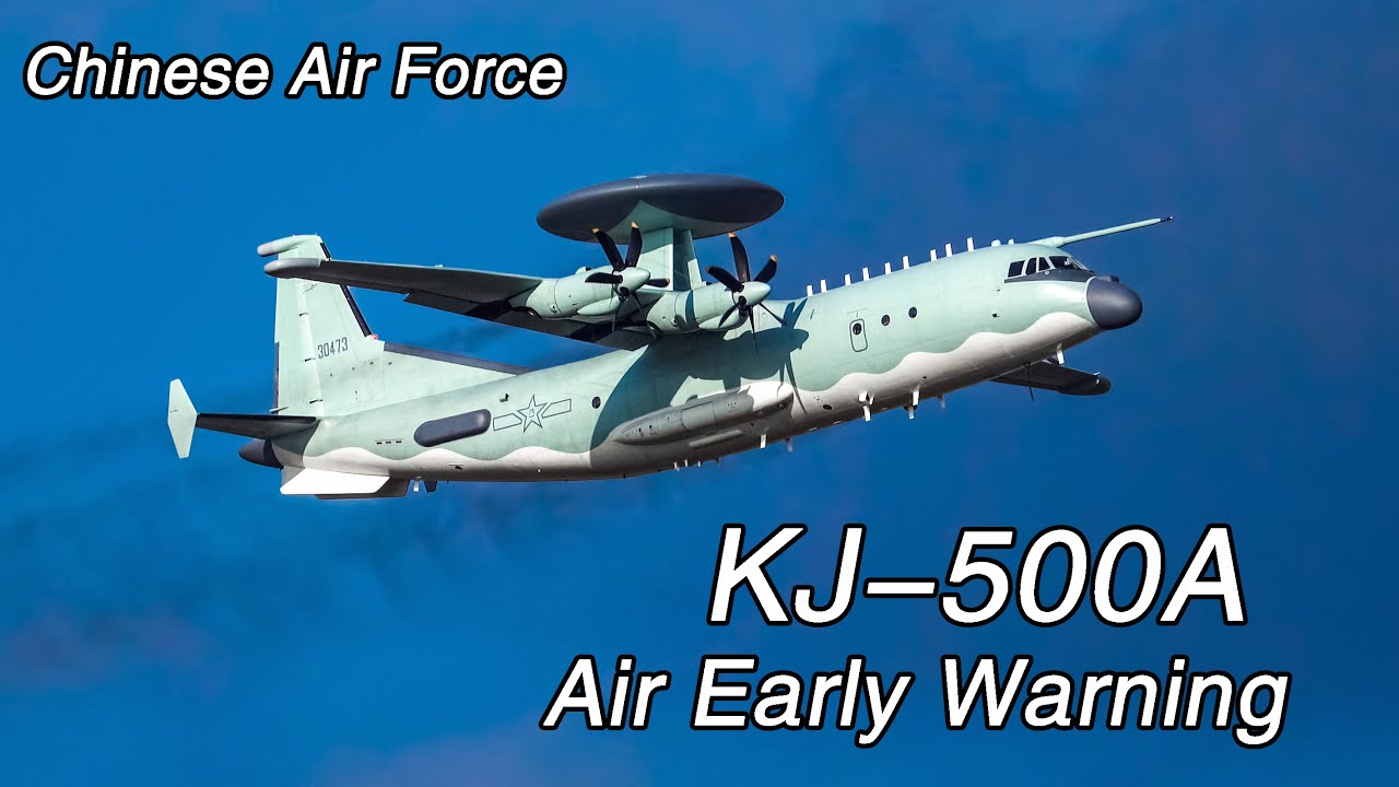 Chinese Air Force KJ-500A Air Early Warning 中國空軍空警500A新型預警指揮機 珠海金灣機場起飛