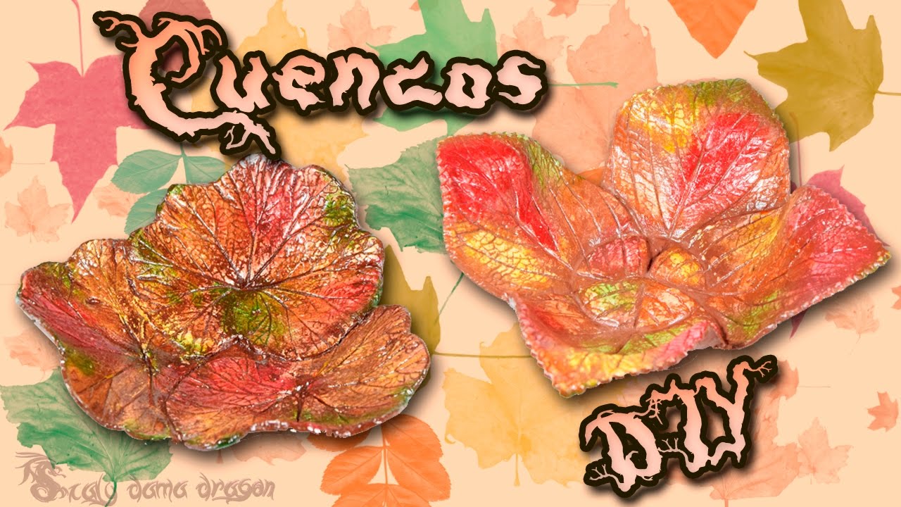 Cuencos en forma de Hojas otoñales con pasta para modelar (Colaboración con El Taller de Ire)