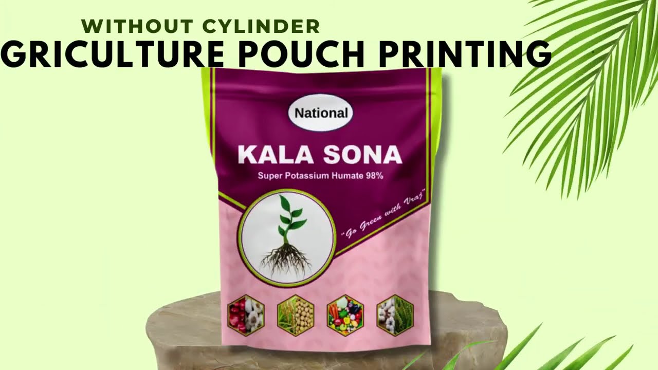 Without Cylinder Pouch Printing || Agriculture Pouch || Standy Pouch #agriculture #polypouch