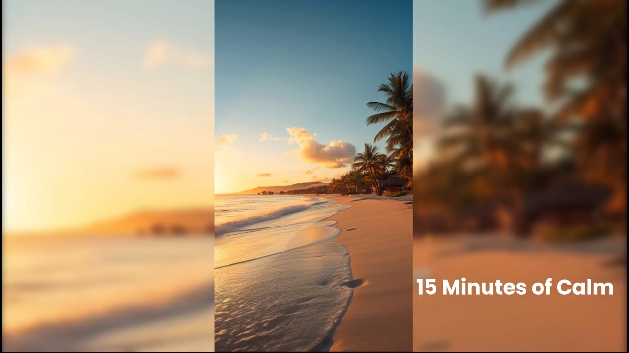 15 Minutes of Calm — Beach & Night Campfire Atmosphere | Ambient Visual Loop