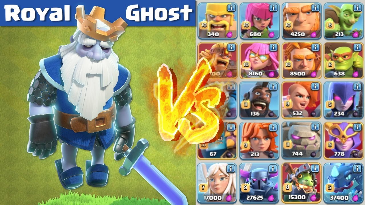 ROYAL GHOST vs ALL TROOPS - Clash Of Clans | Halloween Update
