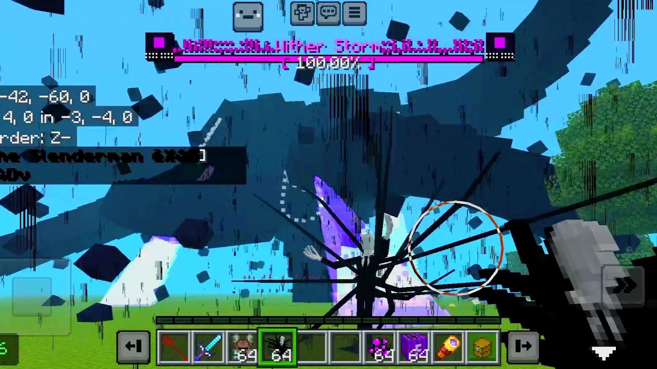 Wither Storm VS Slenderman [MCPE-MCBE] Wither Storm in Minecraft Battle,EnderFoxBoy MC🦊!!!